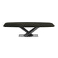 Sintered Stone Rectangle Dining Table Industrial Black Kitchen Table with Pedestal Base Clearhalo 'Dining Tables & Seating' 'Dining Tables' 'dining_table' 'furn' 'furn_dining_table' 'Furniture' 'furniture_dining_table' 'Kitchen & Dining Furniture' 'kitchen' 'kitchen_dining_table' 1200x1200_c40647a0-eb30-4a4d-9003-0b0311e3aca9
