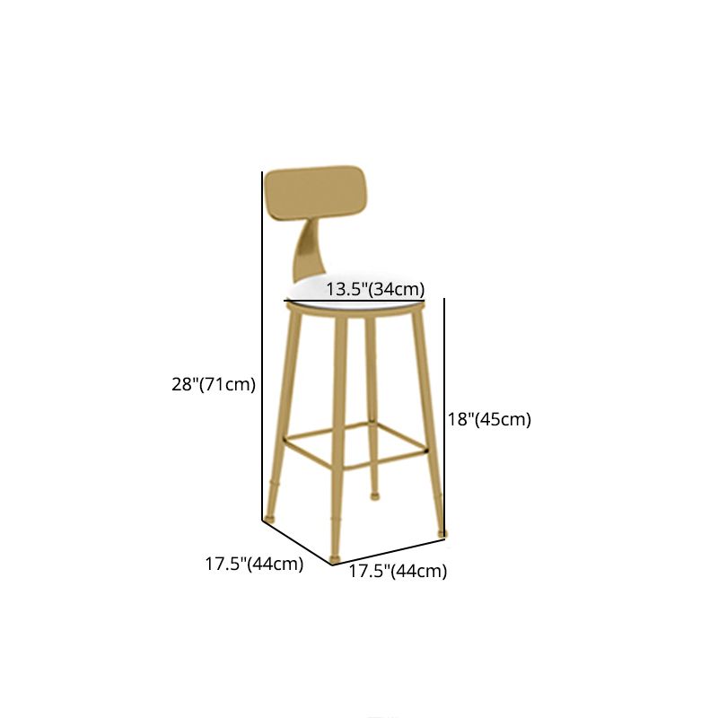 Scandinavian Round Low Back Counter Stools Upholstered Bar Stools with Cushion Clearhalo 'Bar Furniture' 'Bar Stools' 'bar_stools' 'furn' 'furn_bar_stools' 'furniture_bar_stools' 'Kitchen & Dining Furniture' 'kitchen&dining_furn' 'kitchen' 'kitchen_furn' Furniture' 1200x1200_c4081469-9997-4348-b84d-f9d1bbdeca7a