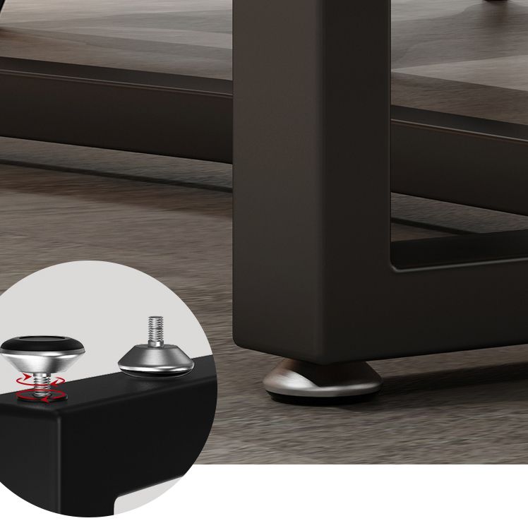 Table à manger en bois massif carré table à manger industrielle avec base en métal