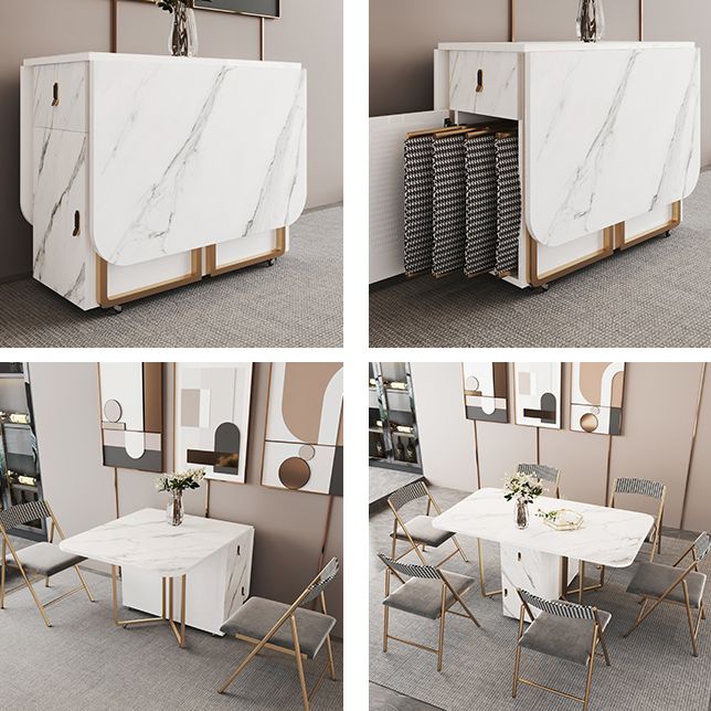 Contemporary Style Rectangle Dining Table Folding Dining Room Home Furniture Clearhalo ' dining_table' 'Dining Tables & Seating' 'Dining Tables' 'furn' 'furn_dining_table' 'Furniture' 'furniture_dining_table' 'Kitchen & Dining Furniture' 'kitchen&dining_furn' 'kitchen' 'kitchen_dining_table' 1200x1200_c40f1c28-0185-4d87-b237-497f8e90a60a