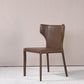 Matte Finish Wingback Side Chair Contemporary Dining Chair with Leather Legs