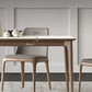 White Stone Top Table Mid-Century Modern Rectangle Table with 4 Wood Legs Clearhalo 'Dining Tables & Seating' 'Dining Tables' 'dining_table' 'furn' 'furn_dining_table' 'Furniture' 'furniture_dining_table' 'Kitchen & Dining Furniture' 'kitchen' 'kitchen_dining_table' 1200x1200_c41125a3-5c6d-4282-a5de-87ad99dc1119