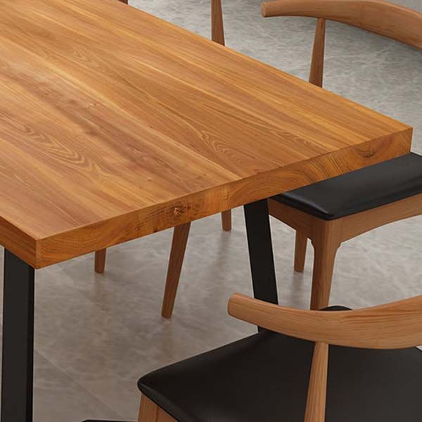 Modern Double Pedestal Dining Table Pine Wood Table for Dining Room Cafe Clearhalo 'Dining Tables & Seating' 'Dining Tables' 'dining_table' 'furn' 'furn_dining_table' 'Furniture' 'Kitchen & Dining Furniture' 1200x1200_c4115ae3-baff-4568-811d-6e654294787b