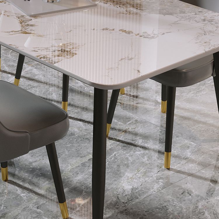 1/5/7 Pcs Metal Modern Dining Room Set with Rectangle Table Dining Set Clearhalo 'Dining Room Sets' 'Dining Tables & Seating' 'dining_room_set' 'furn' 'furn_dining_room_set' 'Furniture' 'furniture_dining_room_set' 'Kitchen & Dining Furniture' 'kitchen&dining_furn' 'kitchen' 1200x1200_c41228b8-8bb3-43f7-a9cb-e94d4b524234