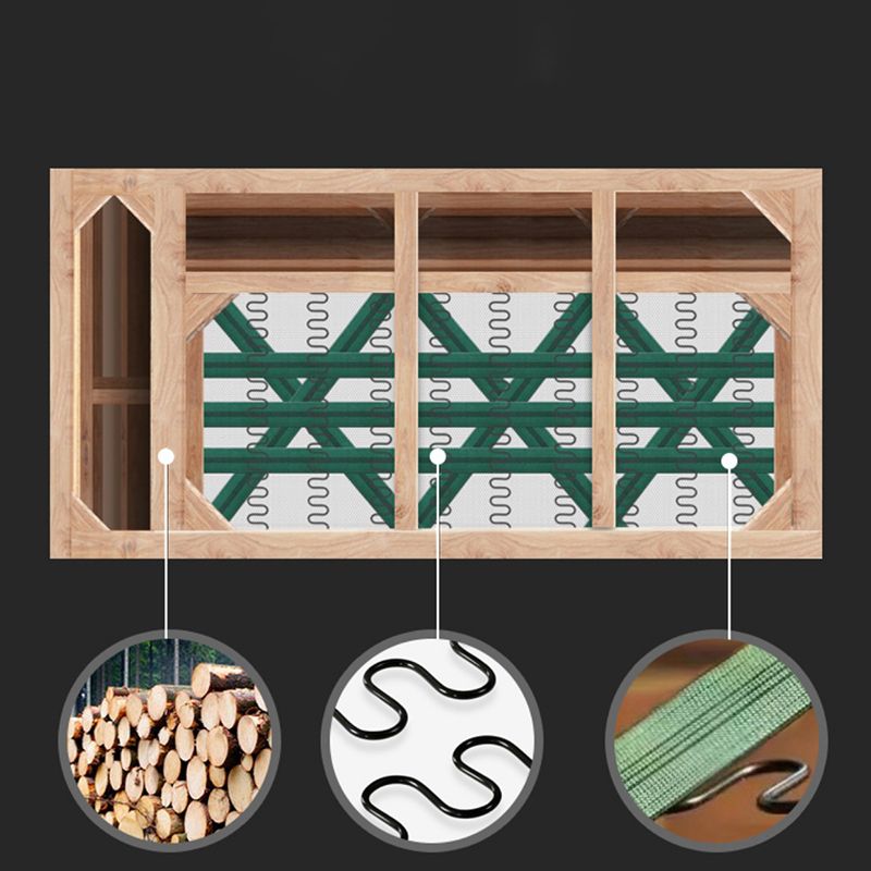 Massives Holz glamourös echtes Leder ausgestattet Armsofa mit Kissen