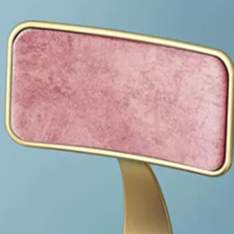 Nordic Armless Backrest Counter Stool Iron Cafe Bar Stool with Pedal and Velvet Cushion Clearhalo 'Bar Furniture' 'Bar Stools' 'bar_stools' 'furn' 'furn_bar_stools' 'Furniture' 'furniture_bar_stools' 'Kitchen & Dining Furniture' 1200x1200_c413ab9f-ff45-46c0-b7fe-97d7e79b691c