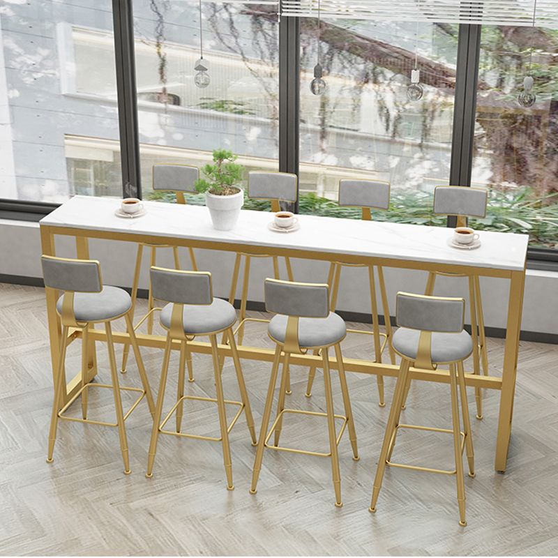 Sgabelli da bar in metallo bassa schiena sgabelli da bar a bracciale con poggiapiedi