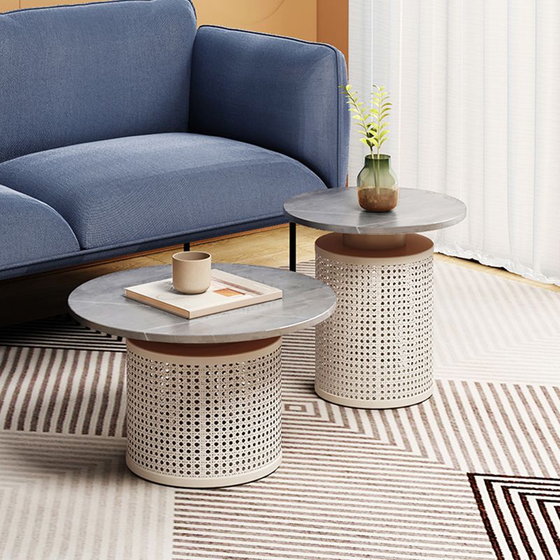Contemporary Round Cocktail Table Single Slate Coffee Cocktail Table Clearhalo 'Coffee & Accent Tables' 'Coffee Tables' 'coffee_tables' 'furn' 'furn_coffee_tables' 'Furniture' 'Living Room Furniture' 1200x1200_c4145145-488d-4d96-80ff-ff822018313e