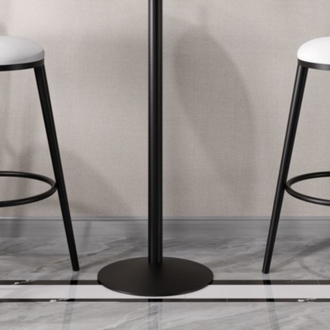 Modern Round Bar Table Set 1/3 Pcs Solid Wood Bar Table and Leather Upholstered Stools Clearhalo 'Bar Furniture' 'furn' 'furn_home_bar_bar_sets' 'Furniture' 'Home Bars & Bar Sets' 'home_bar_bar_sets' 'Kitchen & Dining Furniture' 1200x1200_c4159577-45b7-411e-b052-4546e169a94c