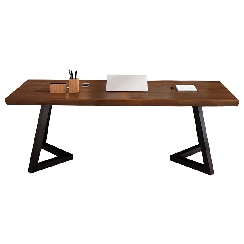 Industrial Dining Set 1/2 Pieces Solid Wood Double Pedestal Dinette Set