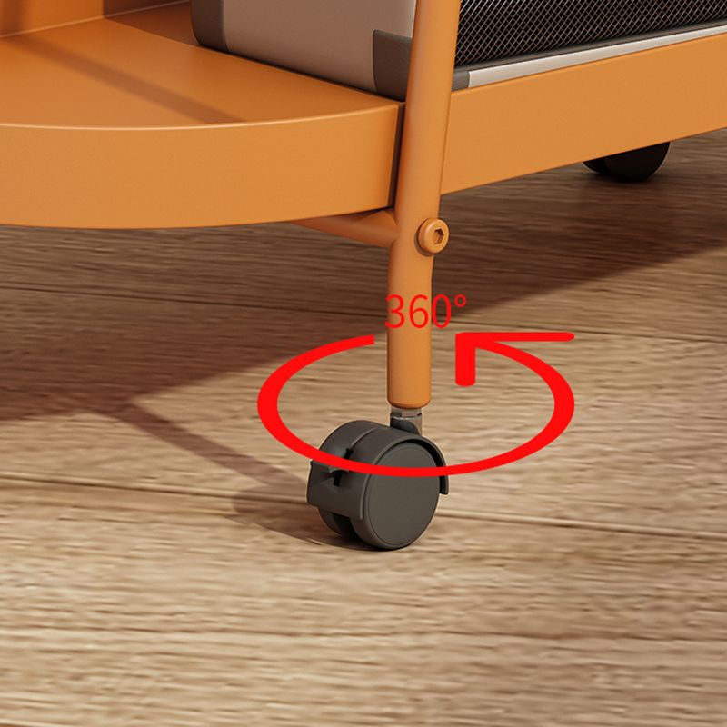 Tray Top Double Tier End Table Oval End Slide Table with Storage