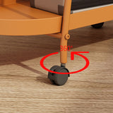 Tray Top Double Tier End Table Oval End Slide Table with Storage