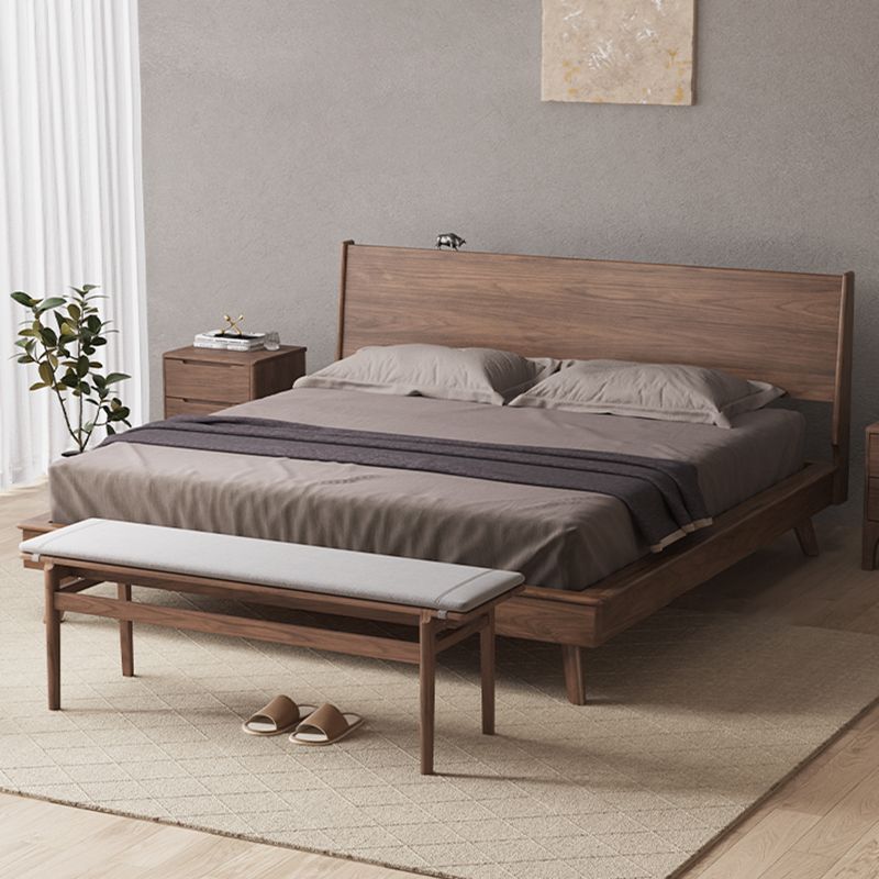 Farmhouse Wood Bedroom Bench Walnut/Natural Finish Dining Bench with Removable Cushion Clearhalo 'Benches' 'Chairs & Seating' 'furn' 'furn_benches' 'Furniture' 'Living Room Furniture' 1200x1200_c417fb85-a5bc-424a-89ee-eca99582736a