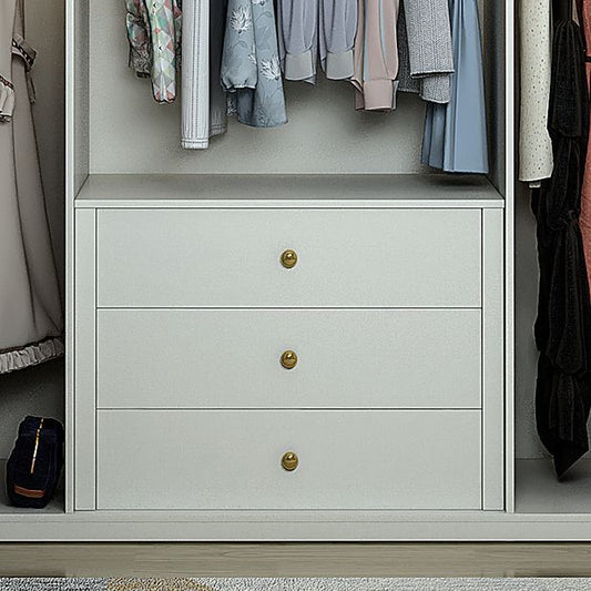 White Wooden Wardrobe Cloth Rod Included Wardrobe Closet for Home Clearhalo 'Armoires & Wardrobes' 'armoires_wardrobes' 'Bedroom Furniture' 'furn' 'furn_armoires_wardrobes' 'Furniture' 1200x1200_c4181a8f-285c-4b65-99ef-e3ee98889a4a