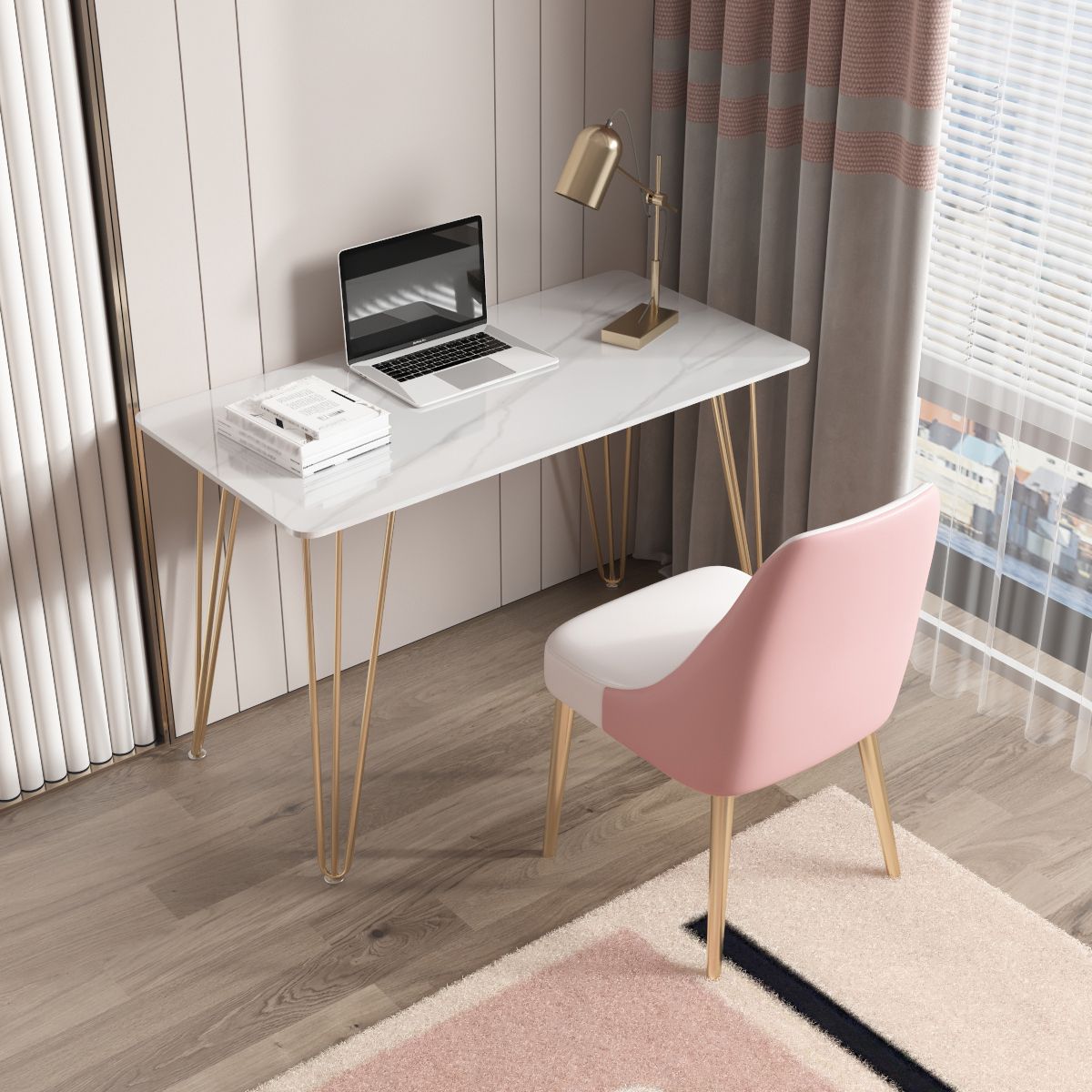 Rectangular Home Dormitory Writing Desk Glam Style Stone Office Desk Clearhalo 'furn' 'furn_office_desk' 'Furniture' 'furniture_office_desk' 'Office Desks' 'Office Furniture' 'office_desk' 1200x1200_c4181b11-f92e-46e6-8fd0-b633209d74ae