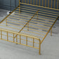 Glam Solid Color Open-Frame Bed Open-Frame Metal Bed with Custom Gold Legs