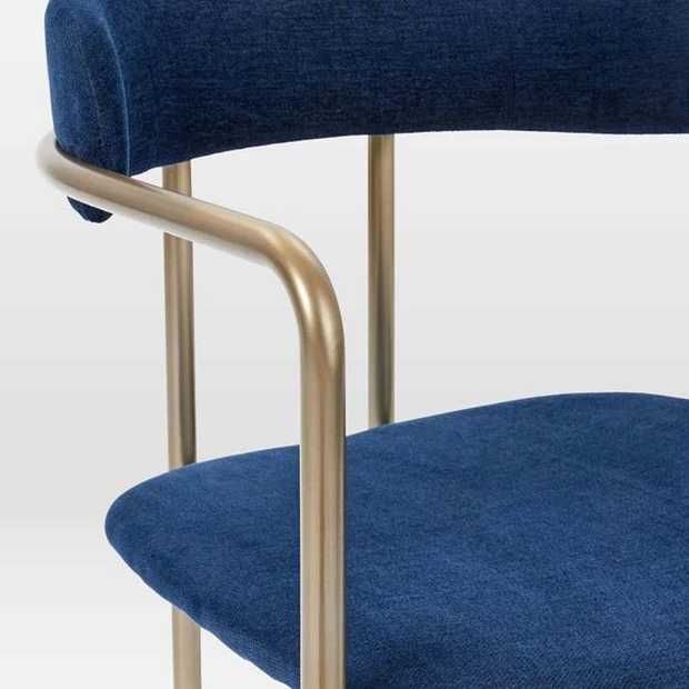 Glam Style Dining Arm Chair Upholstered Dining Armchair for Indoor Clearhalo 'Dining Chairs' 'Dining Tables & Seating' 'dining_chair' 'furn' 'furn_dining_chair' 'Furniture' 'furniture_dining_chair' 'Kitchen & Dining Furniture' 1200x1200_c41aa504-55e4-4029-b2a7-fe919cc95778