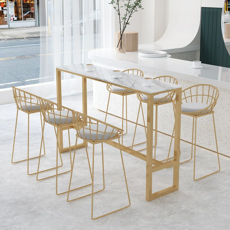 Marmor Contemporary Patio Bar Table Shop White Footstütze Bistro Cocktailtisch