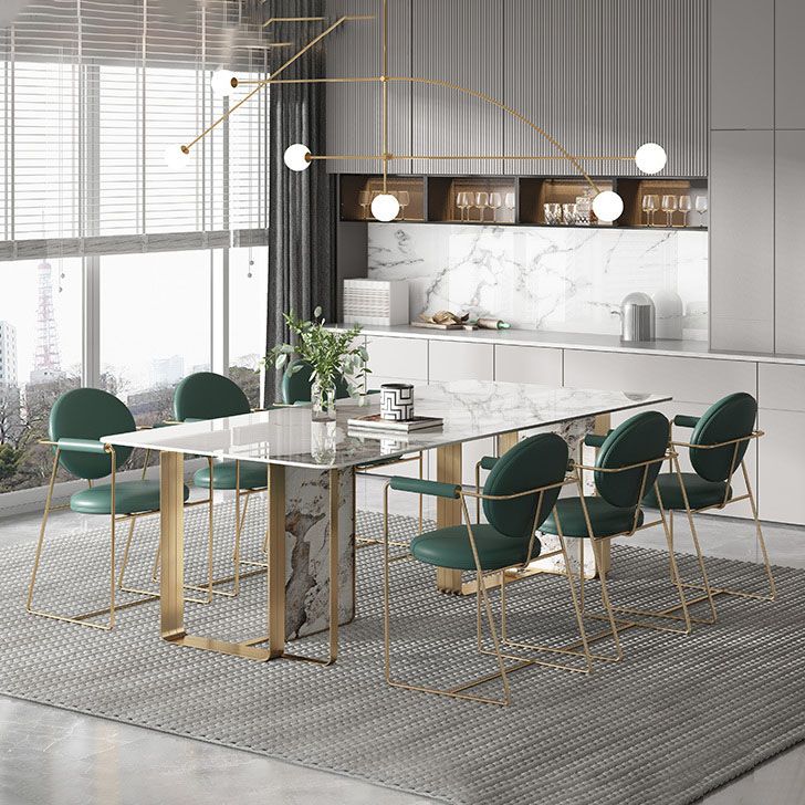 Luxury 1/4/5/7 Pieces Dining Set Sintered Stone Dining Table with Chairs Clearhalo 'Dining Room Sets' 'Dining Tables & Seating' 'dining_room_set' 'furn' 'furn_dining_room_set' 'Furniture' 'furniture_dining_room_set' 'Kitchen & Dining Furniture' 1200x1200_c41ce6a0-dd22-4eb1-8bc6-5af5292504c4