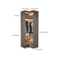 Brown Engineered Wood Wardrobe Cabinet Modern Style Wardrobe Closet without Light