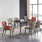 Industrial Wingback Arm Dining Chairs for Home Leather Dining Side Chair
