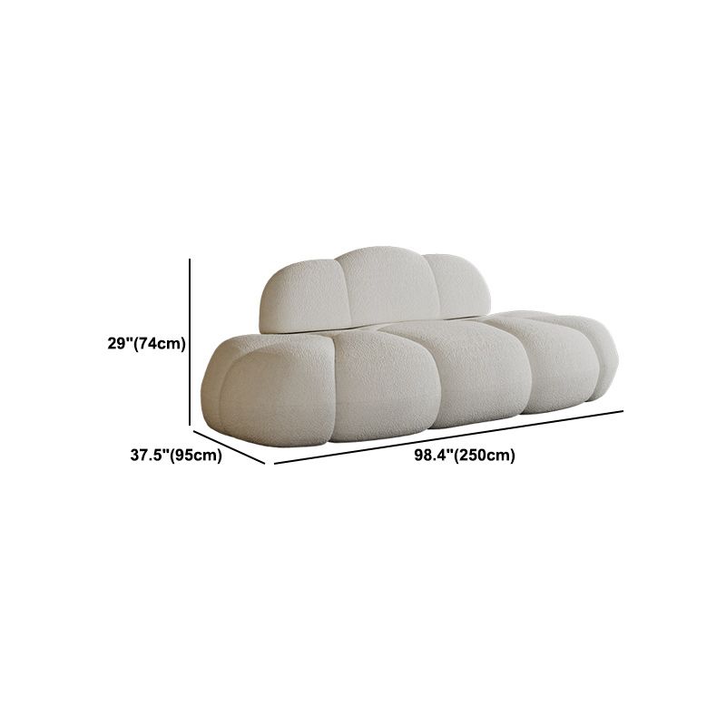 Contemporary Armless Sofa Wool Cloud-Shaped Seating in Cream Clearhalo 'furn' 'furn_sofas' 'Furniture' 'Living Room Furniture' 'Sofa' 'sofas' 1200x1200_c421f7da-5647-4d17-b779-536667a01703