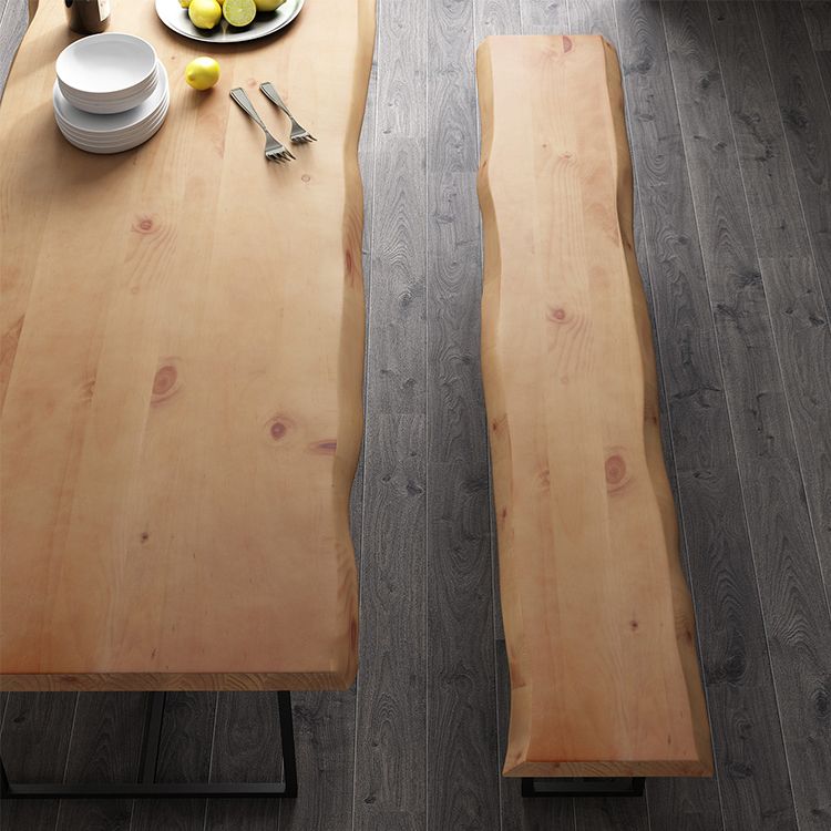 Industrial Wood Dining Set 1/2/5 Pieces Black Base Dining Furniture Clearhalo 'Dining Room Sets' 'Dining Tables & Seating' 'dining_room_set' 'furn' 'furn_dining_room_set' 'Furniture' 'Kitchen & Dining Furniture' 1200x1200_c4224911-5678-449c-8eb2-2d39feab146b