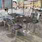 Industrial Style Sintered Stone Dining Table Metallic Base Rectangle and Square Table for Home Clearhalo ' dining_table' 'Dining Tables & Seating' 'Dining Tables' 'furn' 'furn_dining_table' 'Furniture' 'furniture_dining_table' 'Kitchen & Dining Furniture' 'kitchen&dining_furn' 'kitchen' 'kitchen_dining_table' 1200x1200_c424f8b9-b4d7-4f01-8b9f-59135d3ef561