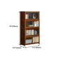Contemporary Style Wood Bookcase Closed Back Bookshelf with Door for Home