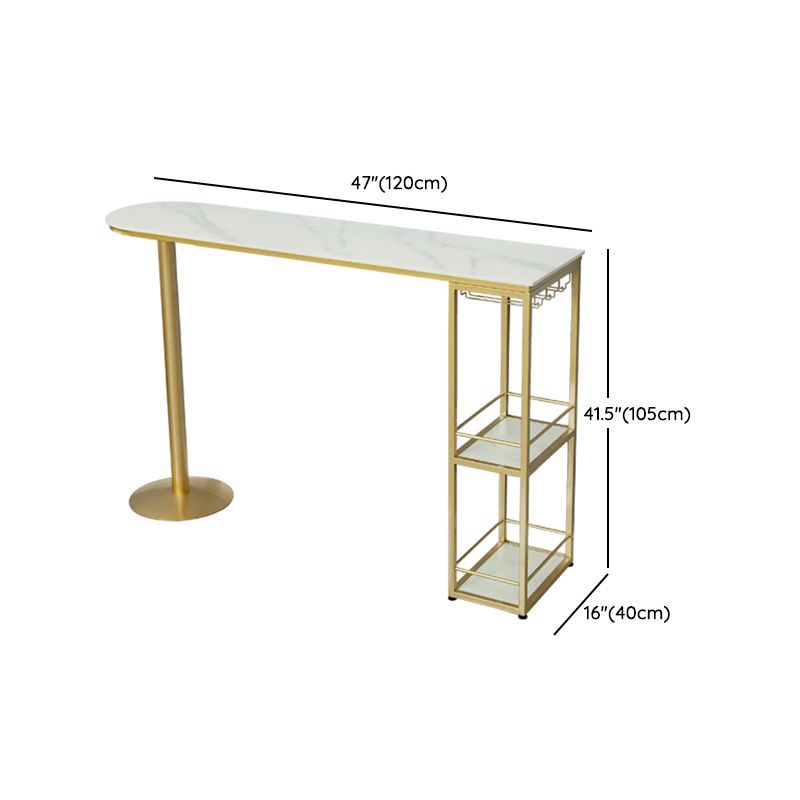 2/3 Pieces Oval Glam Bar Stool and Table Set for Dining Room