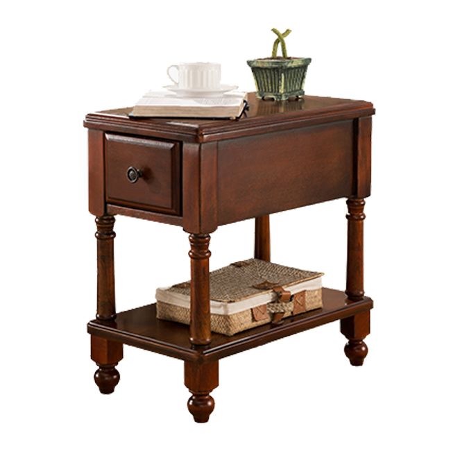 Mesa lateral rectangular modernista Madera maciza 4 patas Table final