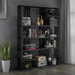 Industrial Style Bookshelf Open Shelf Vertical Metal Shelf with Rectangular Shelves Clearhalo 'Bookcases' 'Furniture' 'furniture_bookcases' 'kitchen' 'kitchen_bookcases' 'Living Room Furniture' 'Office Furniture' 1200x1200_c42ad34f-0abf-407a-a1ff-85b7a152e53f