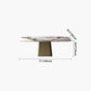 Glam Rectangle Shape Standard Table Sintered Stone Gray Dining Table for Kitchen Clearhalo ' dining_table' 'Dining Tables & Seating' 'Dining Tables' 'furn' 'furn_dining_table' 'Furniture' 'furniture_dining_table' 'Kitchen & Dining Furniture' 'kitchen&dining_furn' 'kitchen' 'kitchen_dining_table' 1200x1200_c42cce7c-4a65-415f-96d4-62e581663d0f
