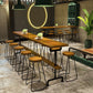 Industrial Style Bar Table 1/2/11 Pieces Rectangle Solid Wood Counter Set Clearhalo 'Bar Furniture' 'furn' 'furn_home_bar_bar_sets' 'Furniture' 'Home Bars & Bar Sets' 'home_bar_bar_sets' 'Kitchen & Dining Furniture' 1200x1200_c42e1bd1-bc28-4aa3-869c-7b5c3b29992a