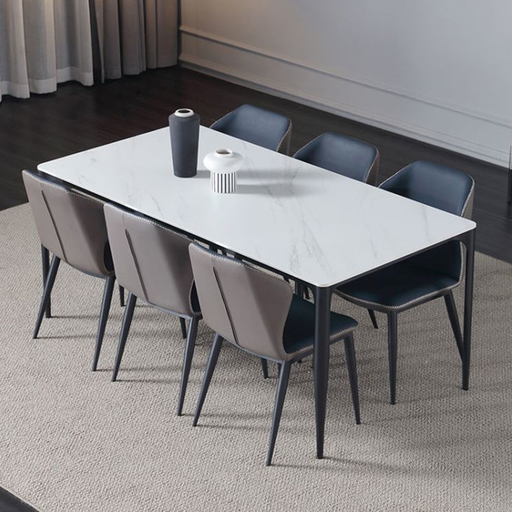 Contemporary Metal Dining Armless Chair Wingback Parsons Chair for Home Use Clearhalo ' kitchen&dining_furn' 'Dining Chairs' 'Dining Tables & Seating' 'dining_chair' 'furn' 'furn_dining_chair' 'Furniture' 'furniture_dining_chair' 'Kitchen & Dining Furniture' 'kitchen' 1200x1200_c42eeb17-f983-4197-a037-e23aea1a052b