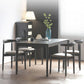 Set da pranzo moderno nero Set da pranzo con gambe in legno rettangolari da 1/2/5 pezzi per interni