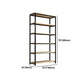 Metal Etagere Bookcase Industrial Open Back Book Shelf with Shelves for Office and Home Clearhalo 'Bookcases' 'Furniture' 'furniture_bookcases' 'kitchen' 'kitchen_bookcases' 'Living Room Furniture' 'Office Furniture' 1200x1200_c42fd723-0525-4f15-8548-4cb9c9a901af
