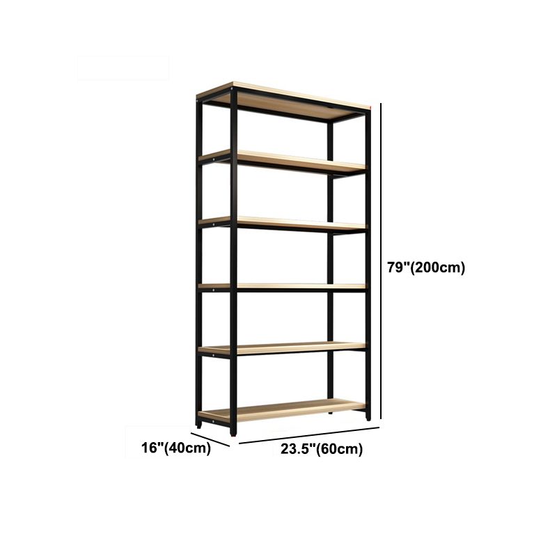 Metal Etagere Bookcase Industrial Open Back Book Shelf with Shelves for Office and Home Clearhalo 'Bookcases' 'Furniture' 'furniture_bookcases' 'kitchen' 'kitchen_bookcases' 'Living Room Furniture' 'Office Furniture' 1200x1200_c42fd723-0525-4f15-8548-4cb9c9a901af