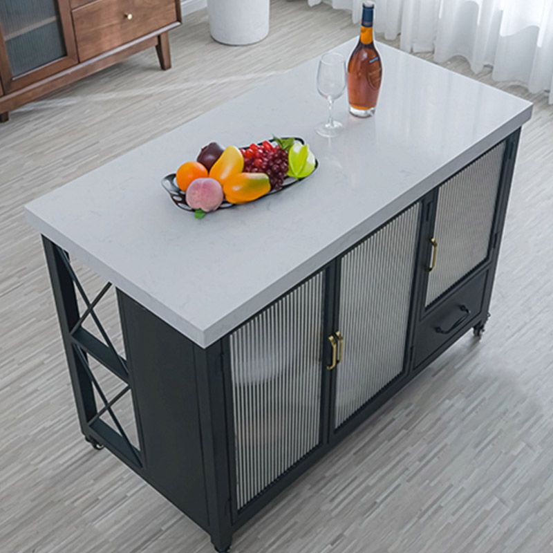 Moderno tavolo rettangolare tavolo rotolare sala da pranzo carrello da cucina