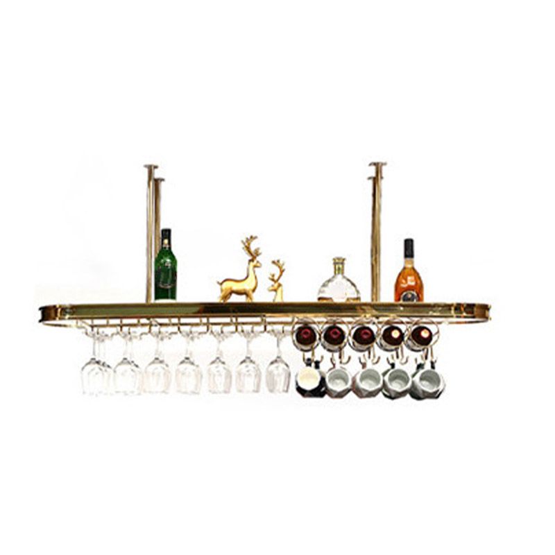Modern Hanging Wine Rack Holder Stainless Steel Wine Rack in Gold Clearhalo 'furn' 'furn_wine_racks' 'Furniture' 'Kitchen & Dining Furniture' 'Wine Racks' 'wine_racks' 1200x1200_c430e4e9-c0dc-40e7-9b01-3a6eb1008cd5