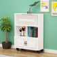Contemporary Standard Bookcase Vertical Closed Back Bookshelf with Wheels Clearhalo 'Bookcases' 'furn' 'furn_bookcases' 'Furniture' 'Office Furniture' 1200x1200_c431cc88-0688-421c-a6ed-7f7137ac64eb