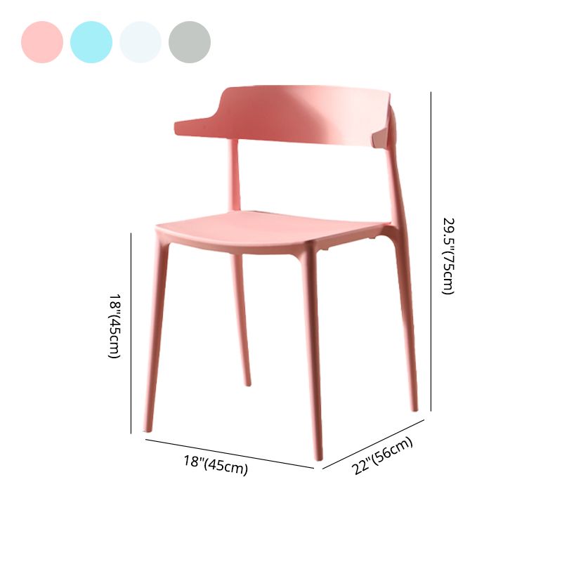 Scandinavian Plastic Dining Armless Chair Open Back Side Chair Clearhalo ' kitchen&dining_furn' 'Dining Chairs' 'Dining Tables & Seating' 'dining_chair' 'furn' 'furn_dining_chair' 'Furniture' 'furniture_dining_chair' 'Kitchen & Dining Furniture' 'kitchen' 1200x1200_c43544bf-685f-42c1-b5e5-47aa42068cfc