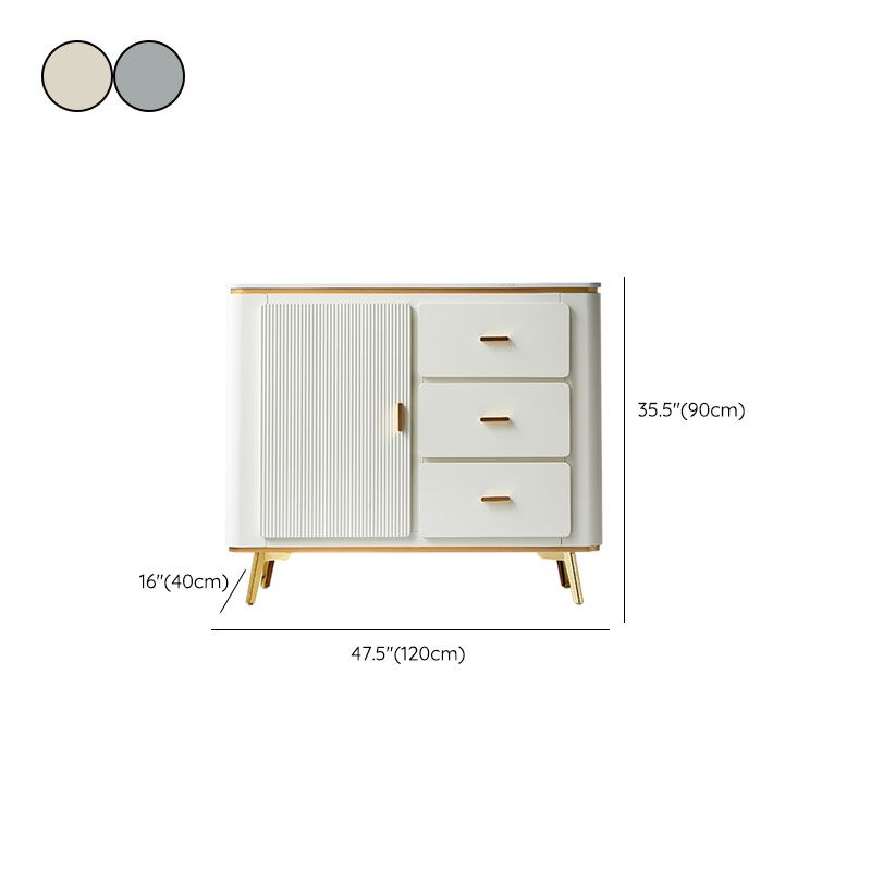 Scalapazione moderna a scaffalatura regolabile a buffet sideboard sala da pranzo credenza ingegnerizzato in legno ingegnerizzato