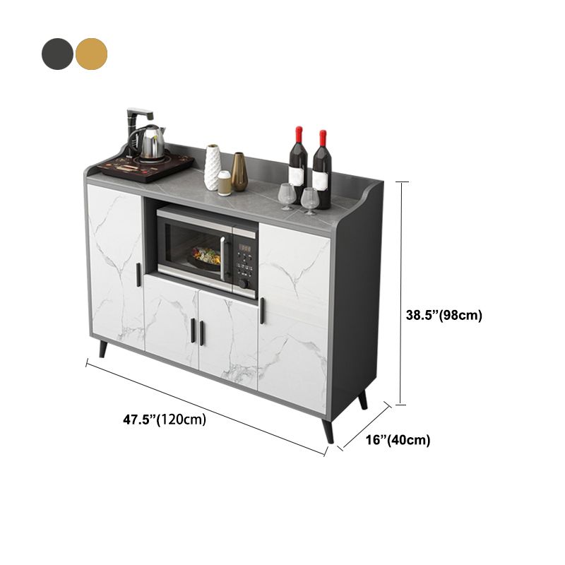 Sieto -board in stile moderno imitazione in legno di stoccaggio aperto credenza con porte