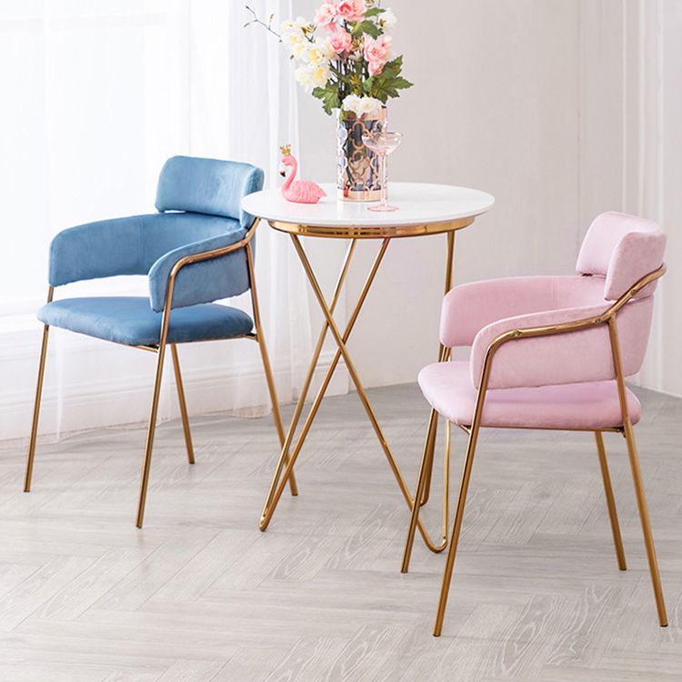 Glam Velvet Dining Room Chairs Open Back Dining Side Chair for Restaurant Use Clearhalo ' kitchen&dining_furn' 'Dining Chairs' 'Dining Tables & Seating' 'dining_chair' 'furn' 'furn_dining_chair' 'Furniture' 'furniture_dining_chair' 'Kitchen & Dining Furniture' 'kitchen' 1200x1200_c43732fe-8753-42cb-82fb-c6c5ec00d073