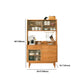 16.1"W Cherry Wood Sideboard Cabinet 4-drawer Natural Side Board with Sliding Door Clearhalo 'buffet_sideboard' 'Buffets & Sideboards' 'furn' 'furn_buffet_sideboard' 'Furniture' 'Kitchen & Dining Furniture' 1200x1200_c4388ff6-111b-4557-969a-3fe088daf9d6