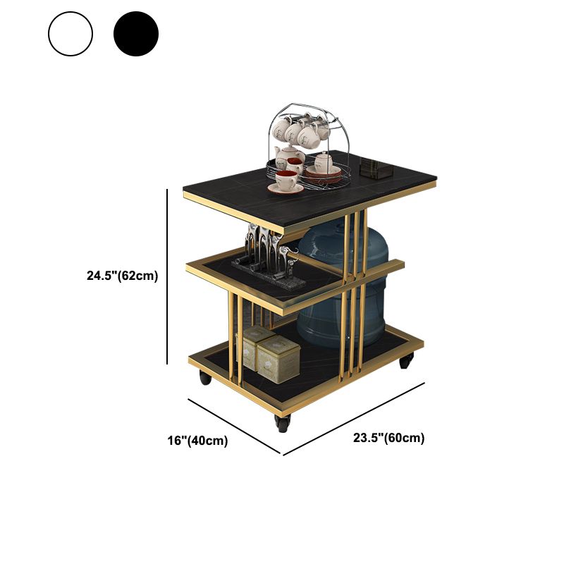 24.41" Tall Contemporary Style Side End Table Storage End Table