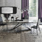 Rectangle Dining Table Industrial Stone Top Dining Table with Stainless Steel Base Clearhalo 'Dining Tables & Seating' 'Dining Tables' 'dining_table' 'furn' 'furn_dining_table' 'Furniture' 'furniture_dining_table' 'Kitchen & Dining Furniture' 'kitchen' 'kitchen_dining_table' 1200x1200_c43a6adf-e797-48e6-be2d-5543e67f7324