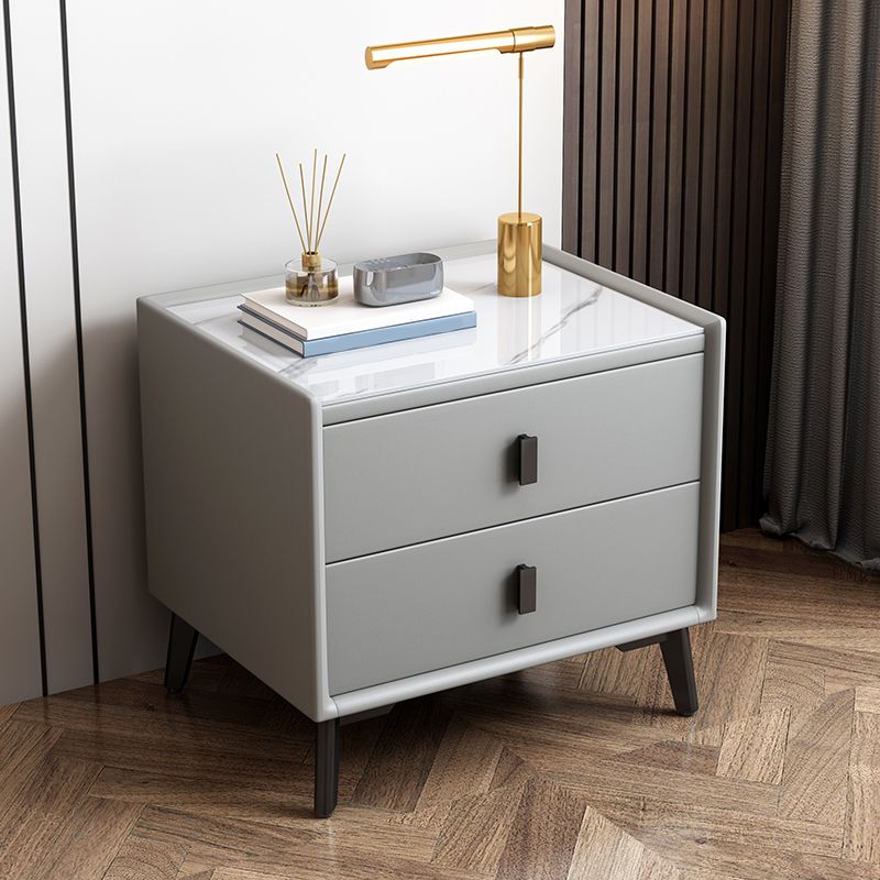 Modern Accent Table Nightstand Stone Nightstand with Drawers Clearhalo 'Bedroom Furniture' 'furn' 'furn_night_stand' 'Furniture' 'night_stand' 'Nightstands' 1200x1200_c43c03a4-1be7-4542-a4ee-48983e5eaf9e