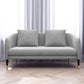 Slope Arm Sofa Fabric Settee Living Room Seating with Pillows
